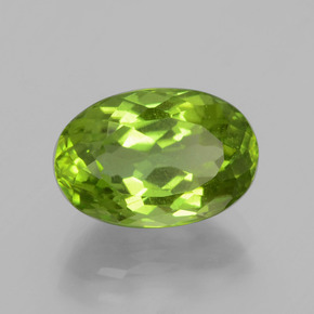 Peridoto naturale verde da 4,17 ct, taglio ovale, VS