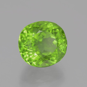 Peridoto naturale verde da 5,37 ct, taglio ovale, VS-SI