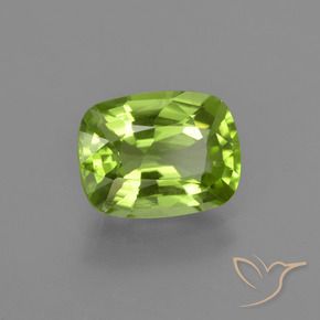 Peridoto Verde acceso naturale da 2.11 ct, Cuscino, VS