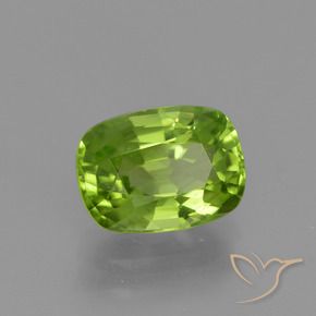 Peridoto Verde giallastro naturale da 2.04 ct, Cuscino, VS