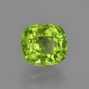 Peridoto Verde acceso naturale da 1.99 ct, Taglio a cuscino, VS