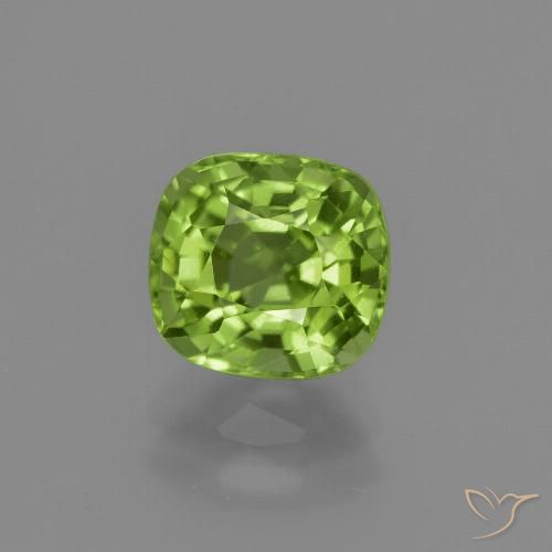1.98ct Naturale Verde acceso Peridoto, Cuscino, VS