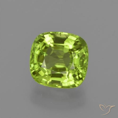 2.21ct Naturale Verde medio Peridoto, Cuscino, VS