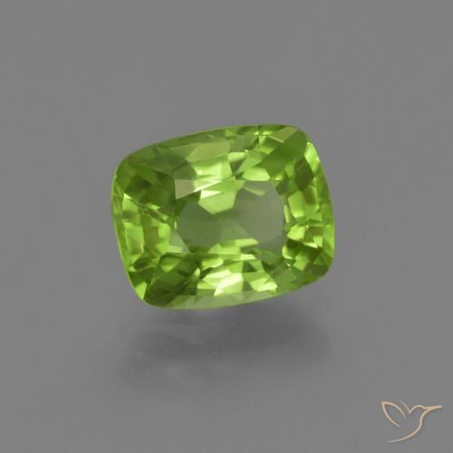 Peridoto Verde medio naturale da 2.12 ct, Cuscino, VS