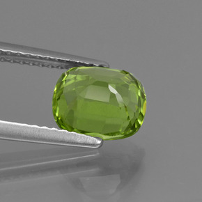 Peridoto naturale verde da 2,48 ct, taglio a cuscino, VS
