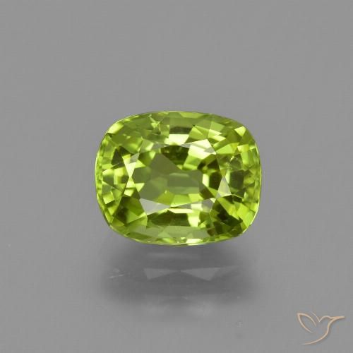 2.22ct Naturale Verde medio Peridoto, Cuscino, VS