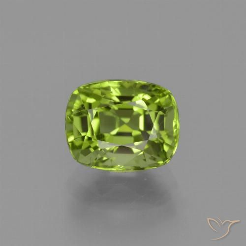 2.22ct Naturale Verde medio Peridoto, Cuscino, VS