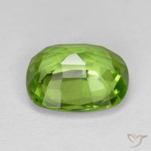 Peridoto Verde giallastro naturale da 2.13 ct, Cuscino, VS