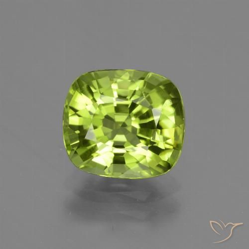 2.20ct Naturale Verde medio Peridoto, Cuscino, VS