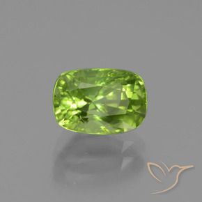 Peridoto Verde giallastro naturale da 2.00 ct, Cuscino, VS