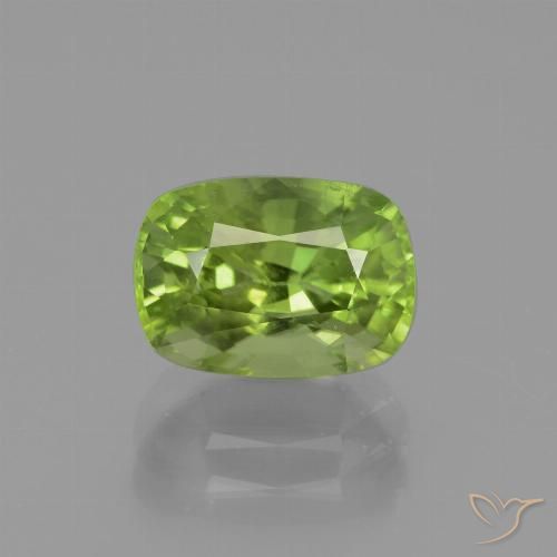 2.40ct Naturale Verde medio Peridoto, Cuscino, VS
