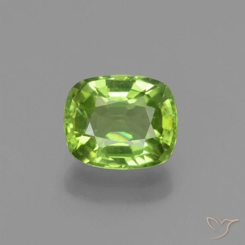 2.13ct Naturale Verde medio Peridoto, Cuscino, VS