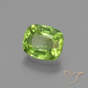 Peridoto Verde medio naturale da 2.13 ct, Cuscino, VS