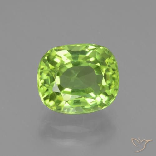 2.26ct Naturale Verde acceso Peridoto, Cuscino, VS