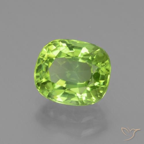 Peridoto Verde acceso naturale da 2.26 ct, Cuscino, VS