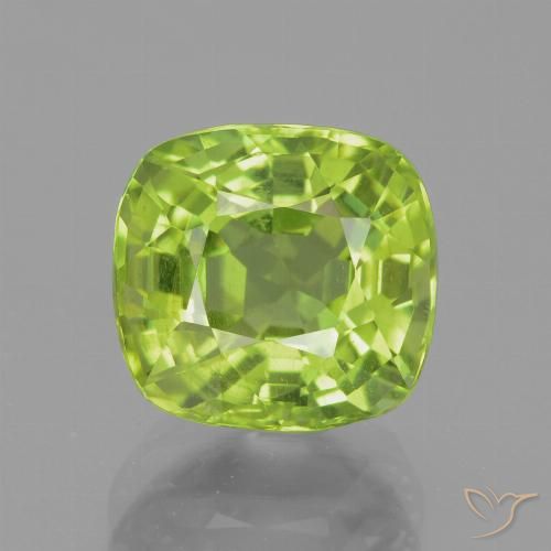 2.61ct Naturale Verde chiaro e vivace Peridoto, Cuscino, VS