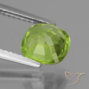 Peridoto Verde giallastro naturale da 2.04 ct, Cuscino, VS