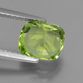 Peridoto naturale verde da 2,10 ct, taglio a cuscino, VS