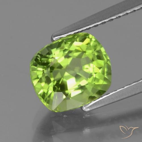 Peridoto Verde acceso naturale da 2.27 ct, Cuscino, VS