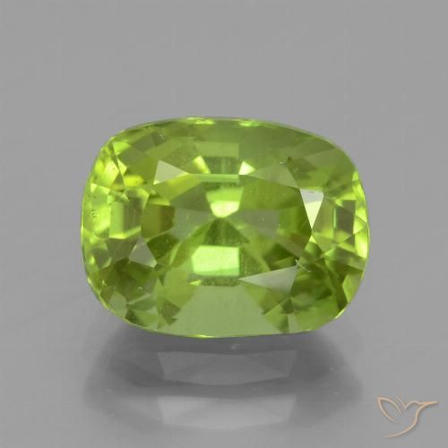 2.56ct Naturale Verde medio Peridoto, Cuscino, VS