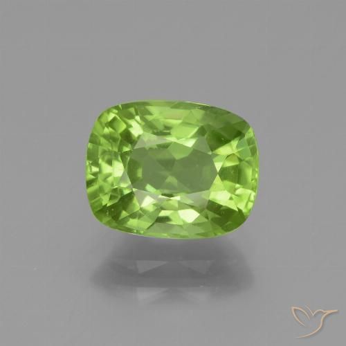 2.40ct Naturale Verde acceso Peridoto, Cuscino, VS