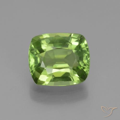 2.09ct Naturale Verde acceso Peridoto, Cuscino, VS