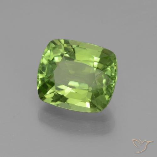 Peridoto Verde acceso naturale da 2.09 ct, Cuscino, VS