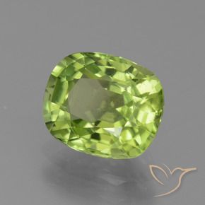 Peridoto Verde medio naturale da 2.42 ct, Cuscino, VS