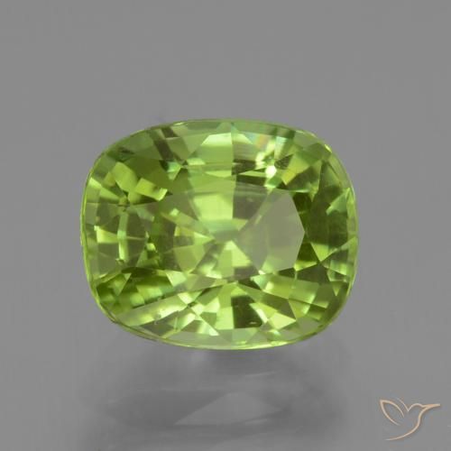 Peridoto Verde medio naturale da 2.23 ct, Cuscino, VS