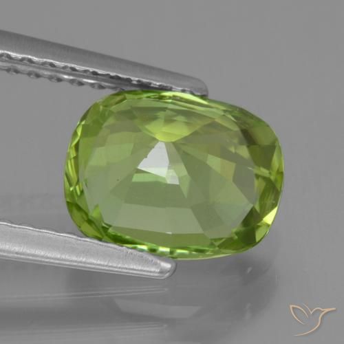 Peridoto Verde medio naturale da 2.23 ct, Cuscino, VS
