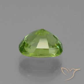 Peridoto Verde giallastro naturale da 2.45 ct, Cuscino, VS
