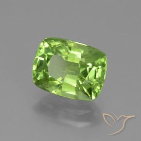 Peridoto Verde medio naturale da 2.14 ct, Cuscino, VS