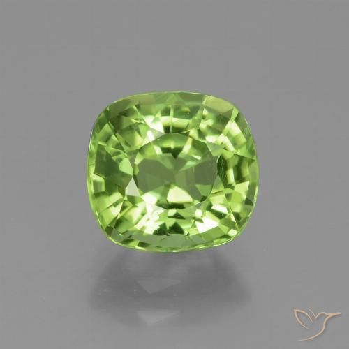 2.14ct Naturale Verde giallastro Peridoto, Cuscino, VVS-VS