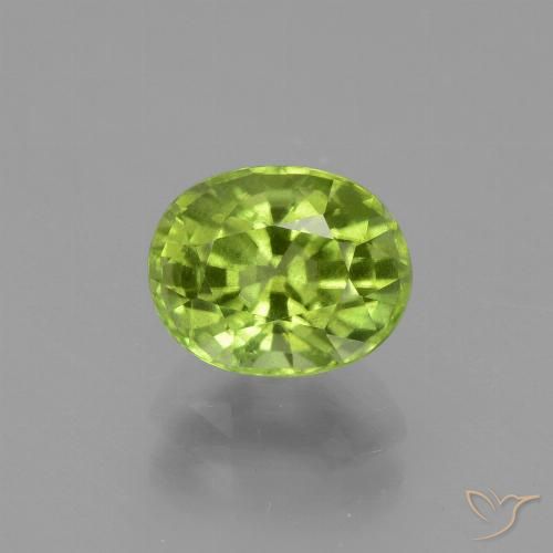 2.20ct Naturale Verde acceso Peridoto, Ovale, VS