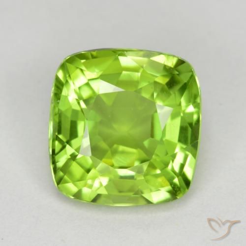 2.22ct Naturale Verde medio Peridoto, Cuscino, VS