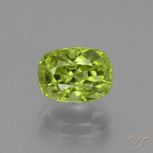 2.45ct Naturale Verde medio Peridoto, Cuscino, VS