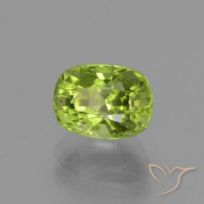 Peridoto Verde medio naturale da 2.45 ct, Cuscino, VS