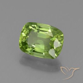 Peridoto Verde medio naturale da 1.96 ct, Cuscino, VS