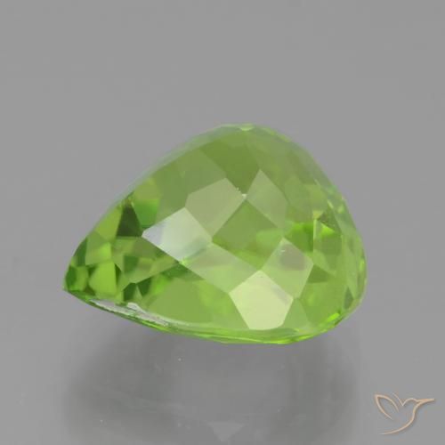 Peridoto naturale verde da 4,74 ct, taglio a pera, VS