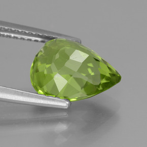 Peridoto naturale verde da 4,00 ct, taglio a pera, VS