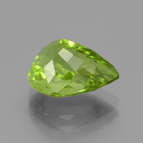 Peridoto naturale verde da 4,48 ct, taglio a pera, VS