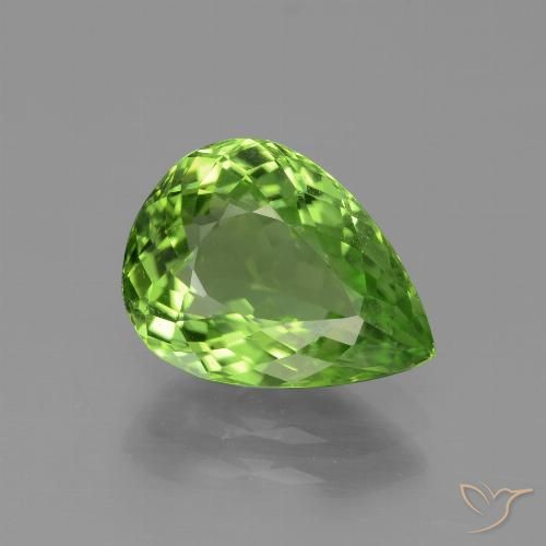 Peridoto naturale verde da 3,60 ct, taglio a pera, VVS-VS