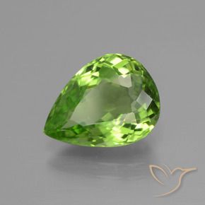 Peridoto naturale verde da 3,60 ct, taglio a pera, VVS-VS