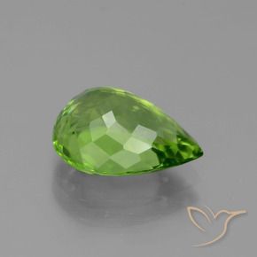 Peridoto naturale verde da 3,60 ct, taglio a pera, VVS-VS