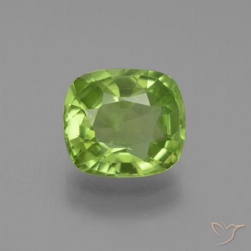 2.48ct Naturale Verde acceso Peridoto, Cuscino, VS