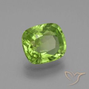 Peridoto Verde acceso naturale da 2.48 ct, Cuscino, VS
