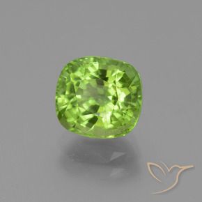 Peridoto Verde medio naturale da 2.40 ct, Cuscino, VS