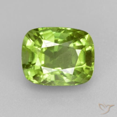 2.29ct Naturale Verde giallastro Peridoto, Cuscino, VS