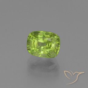 Peridoto Verde medio naturale da 2.55 ct, Cuscino, VS