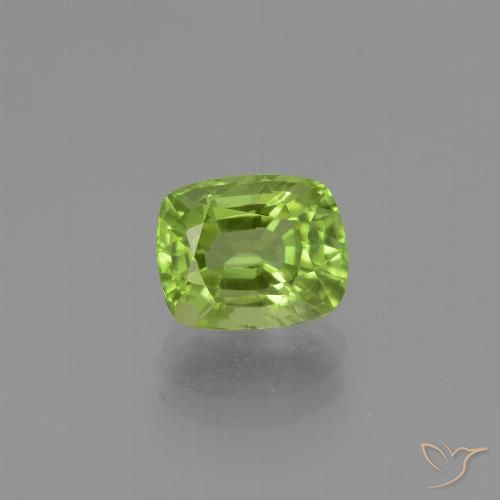 2.42ct Naturale Verde medio Peridoto, Cuscino, VS
